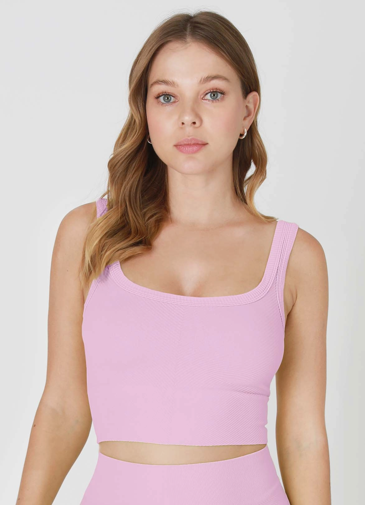Chevron Ribbed Crop Top - Peony Pink – The Pink Box