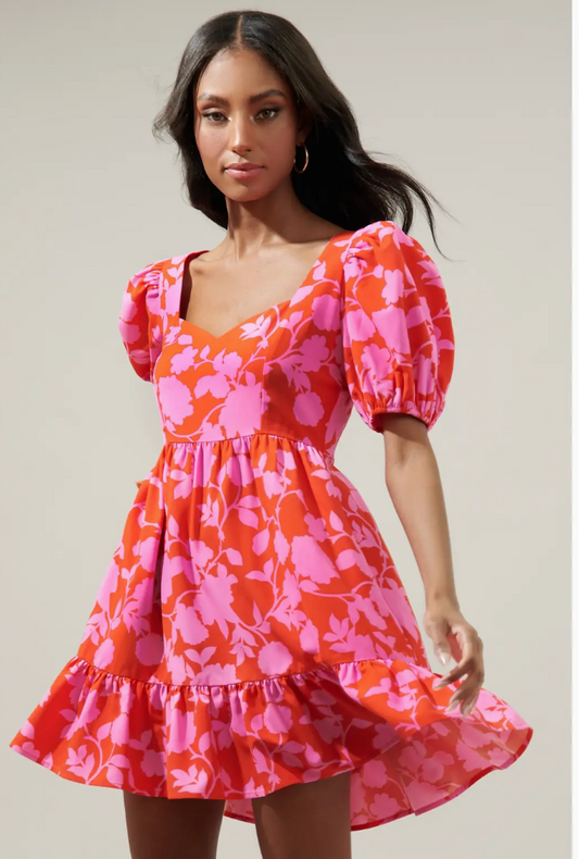 Cherry Sweetheart Mini Dress