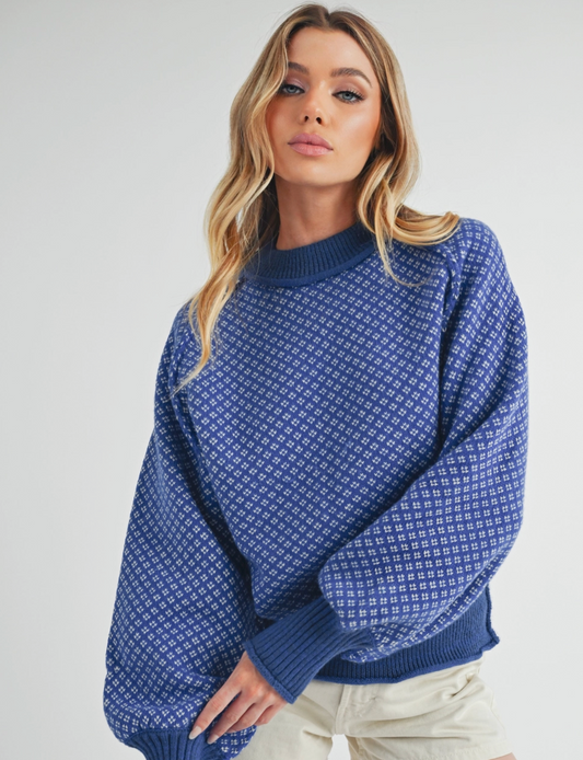 Jemma Cotton Sweater - Blue