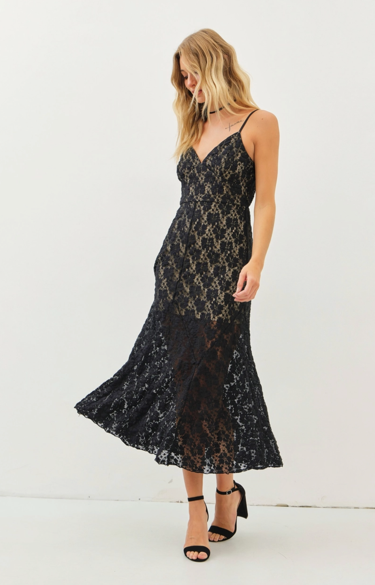 Blake Fit and Flare Lace Dress
