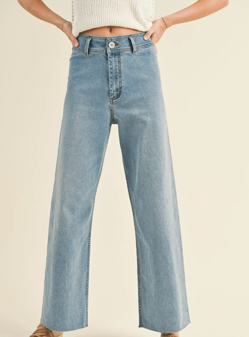Wide Leg Denim Pants