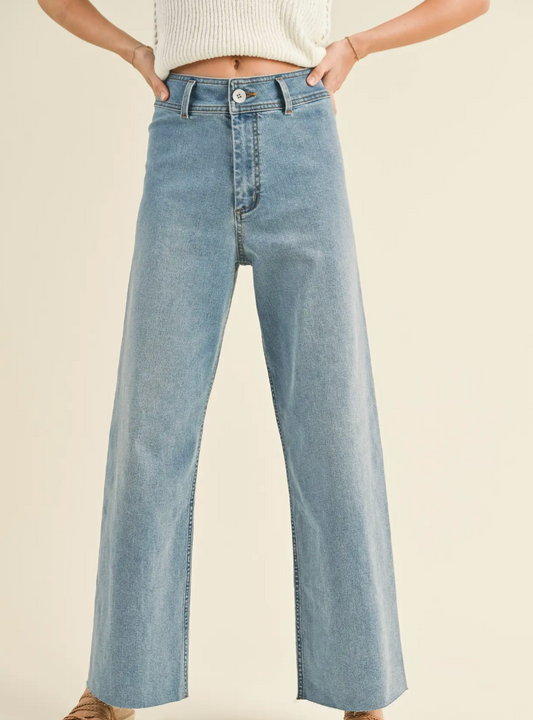 Wide Leg Denim Pants