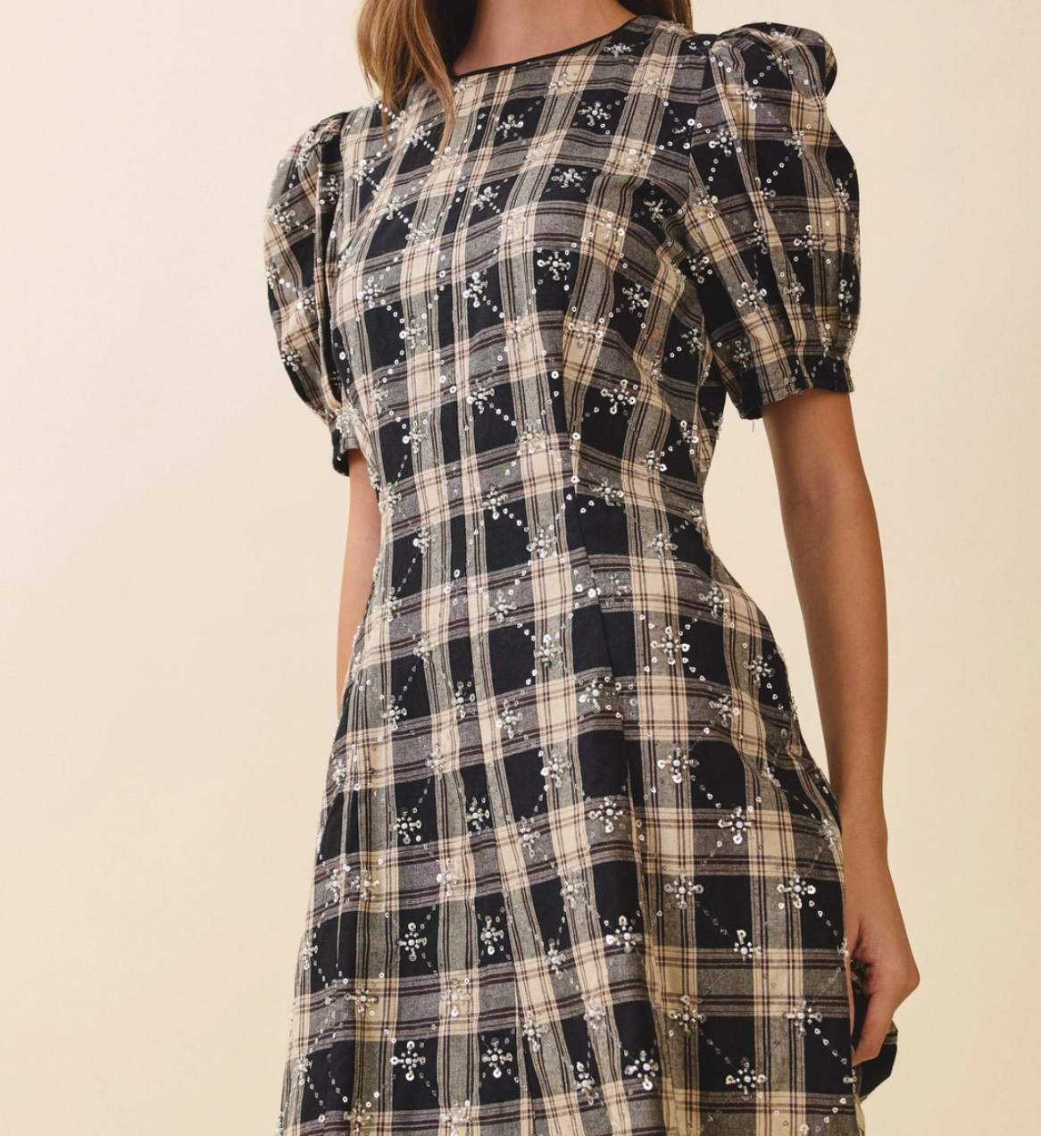 Evelyn Plaid Holiday Dress