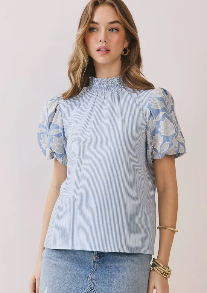 Harper Smocked Neckline Top