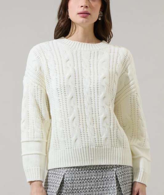 Sugarlips Brielle Sweater - White