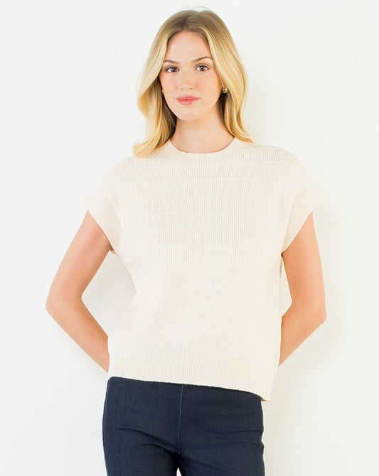 THML Sleevless Cream Sweater Vest