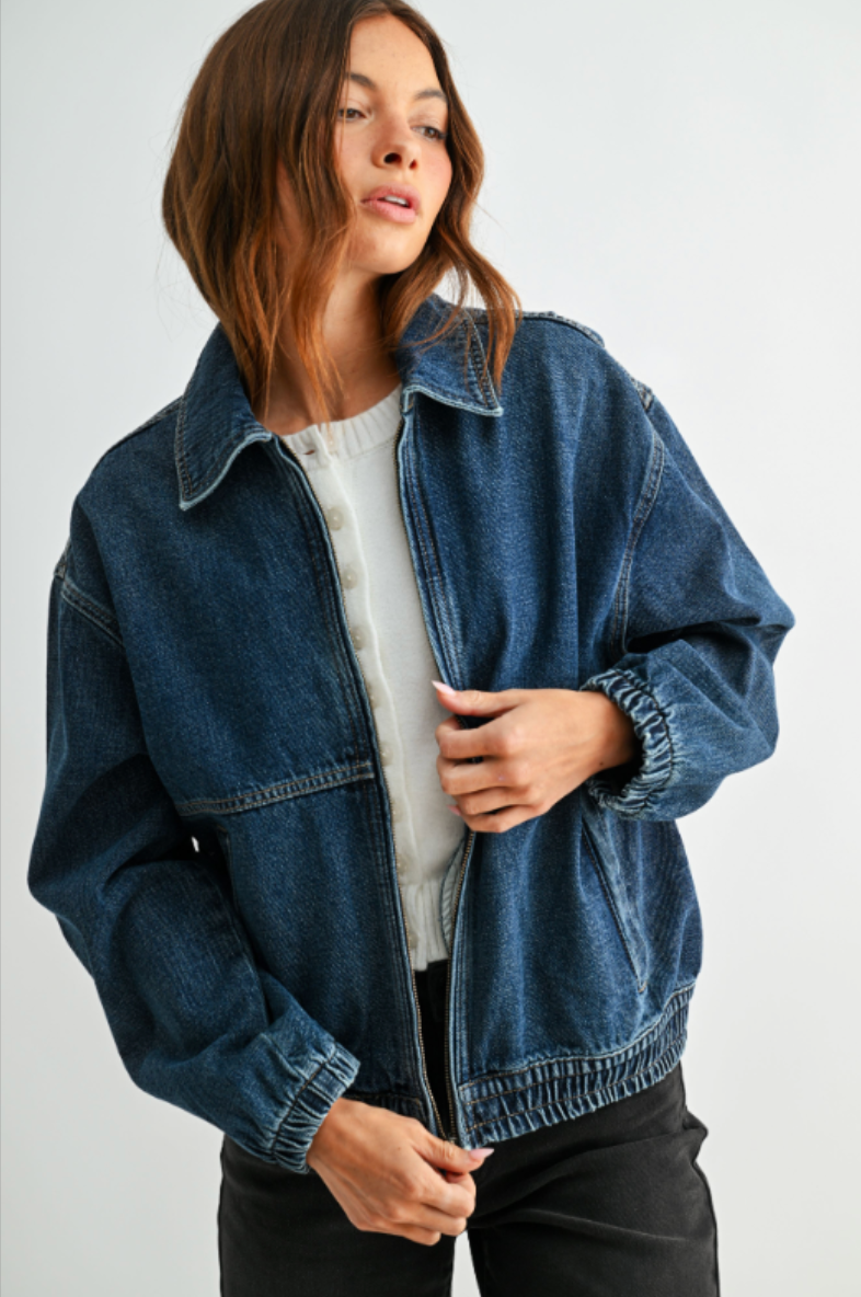 Perfect Dark Wash Denim Jacket