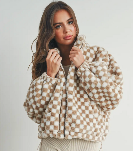 Checker Teddybear Jacket