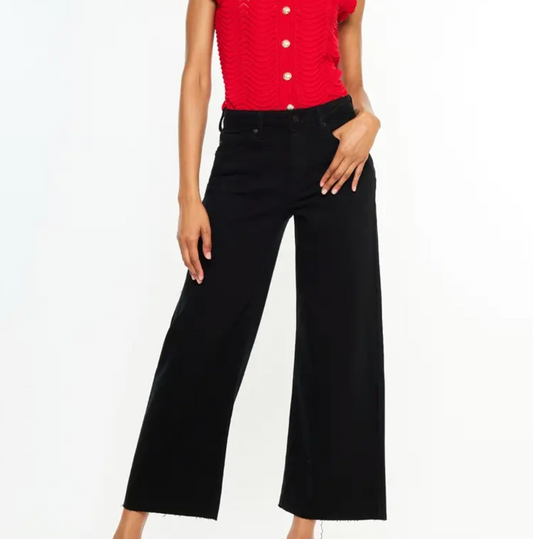 Layla High Rise Crop Wide Leg Jeans