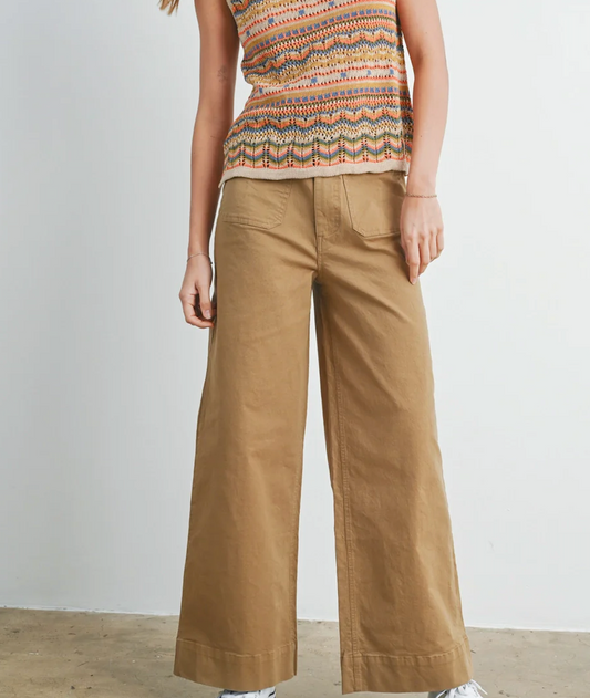 Wide Leg Khaki Pants