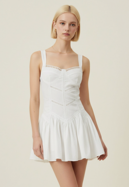 Emma Corset Smocked Mini Dress