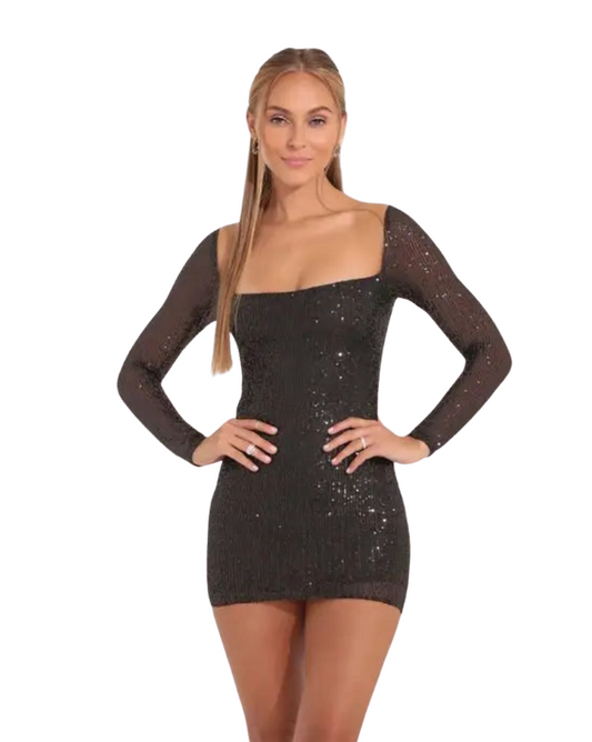 Jane Long Sleeve Square Neck Dress