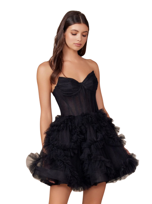 Julia Corset Ruffle Mini Dress
