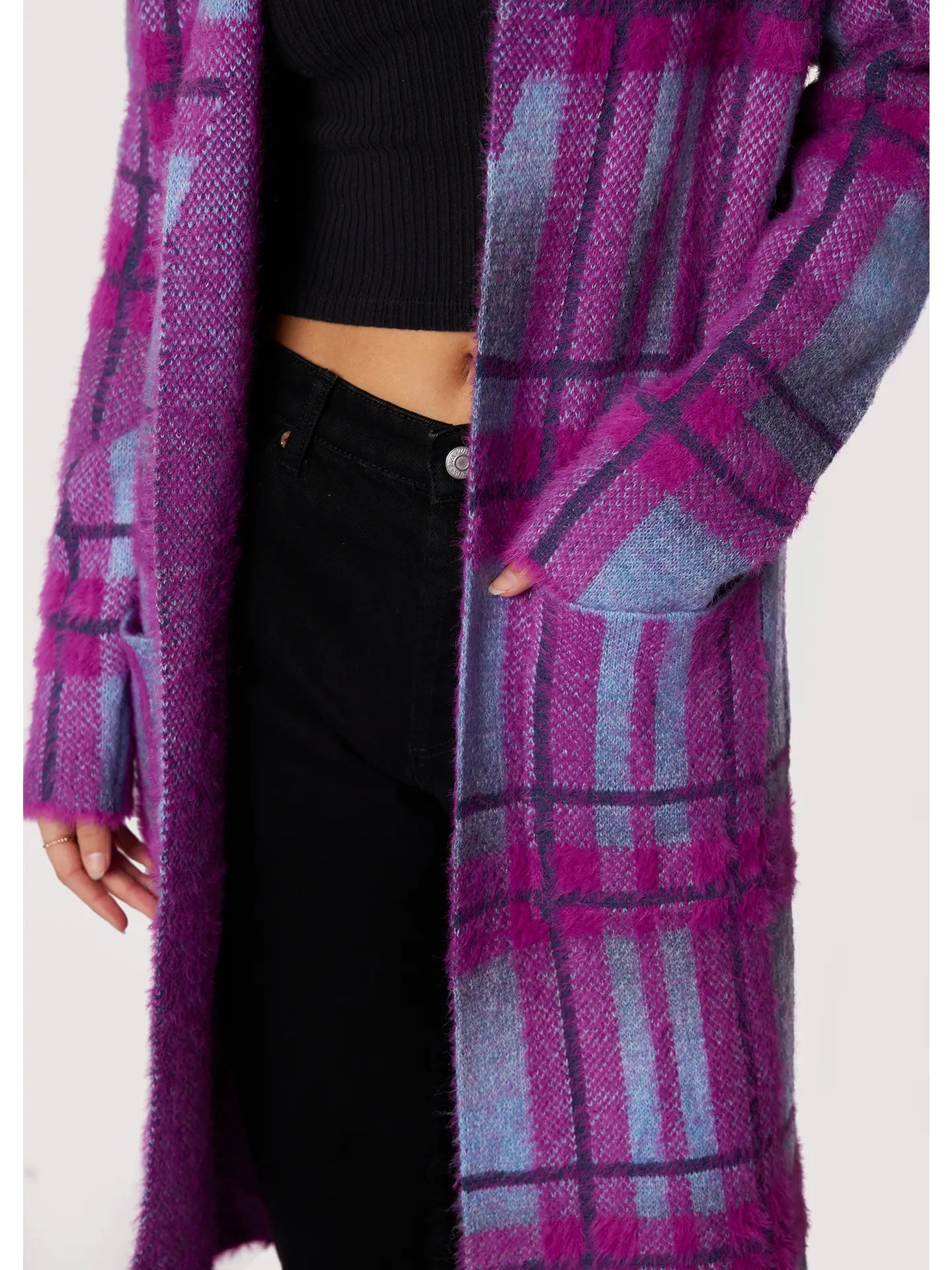 Constanza Jacquard Cardigan Midi Sweater