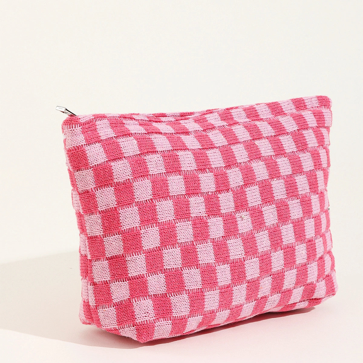 Large Plaid Wash Bag Cosmetic BAG-Pink