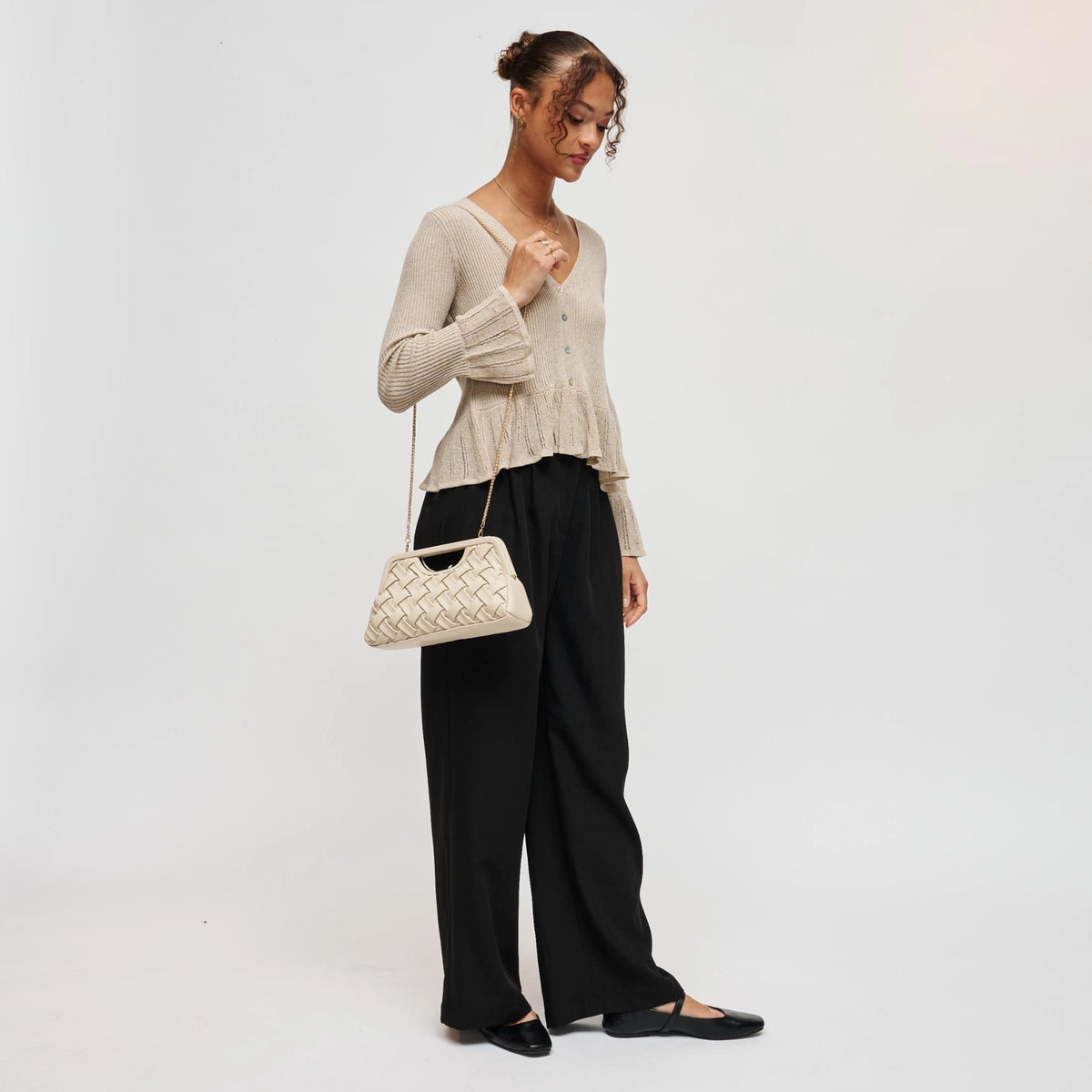 Alouette Clutch - Cream