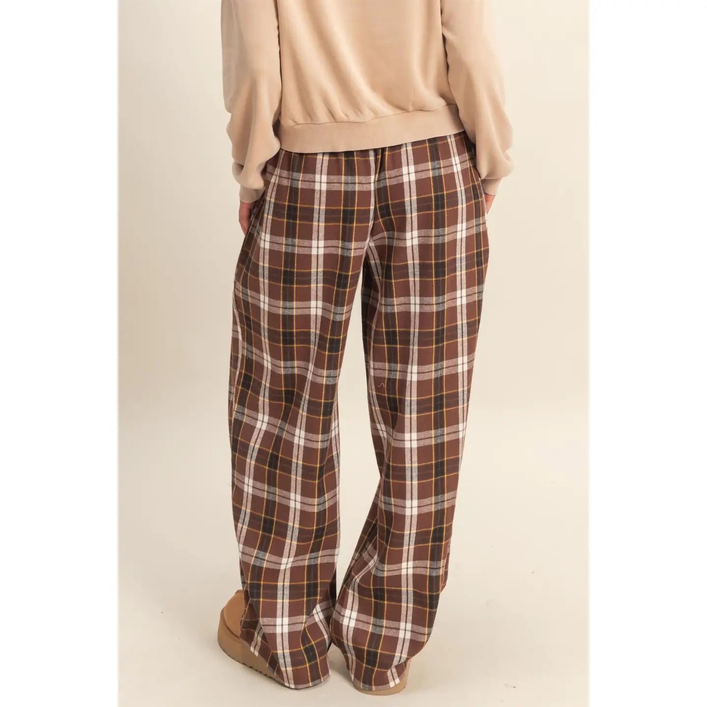 Flannel Wide Leg Lounge Pants