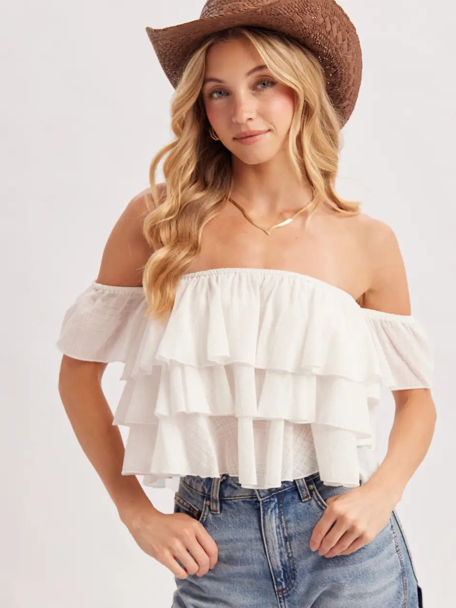 Maren Off-The-Shoulder Tiered Top