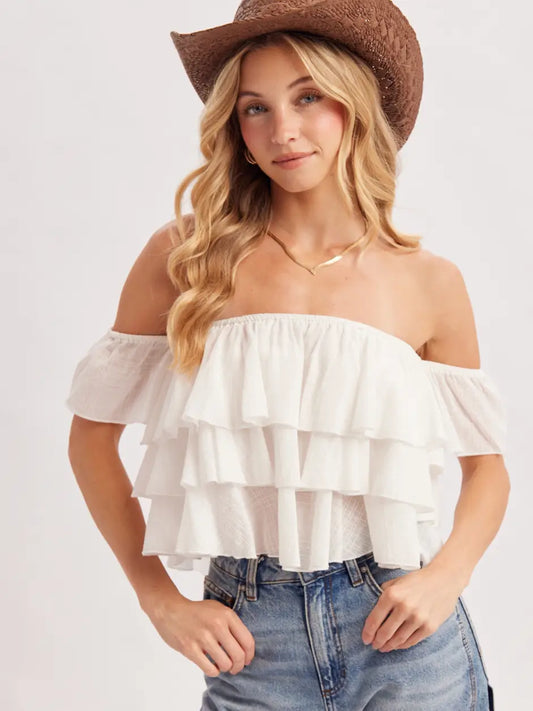 Maren Off-The-Shoulder Tiered Top