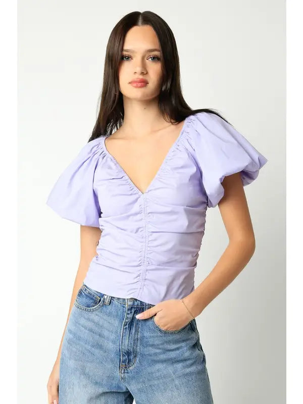 Tahlea Lavender Cotton Top