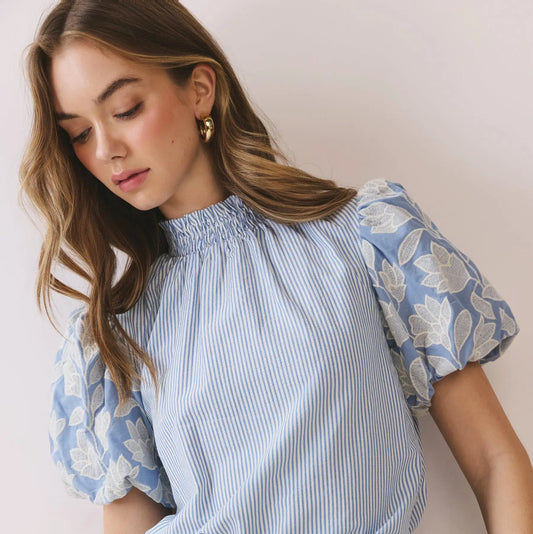 Harper Smocked Neckline Top