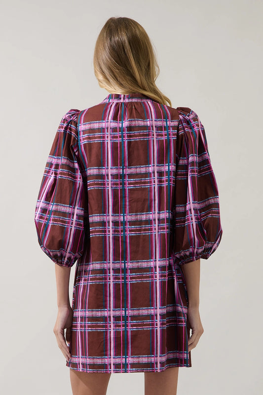 Victoria Shift Dress Plaid
