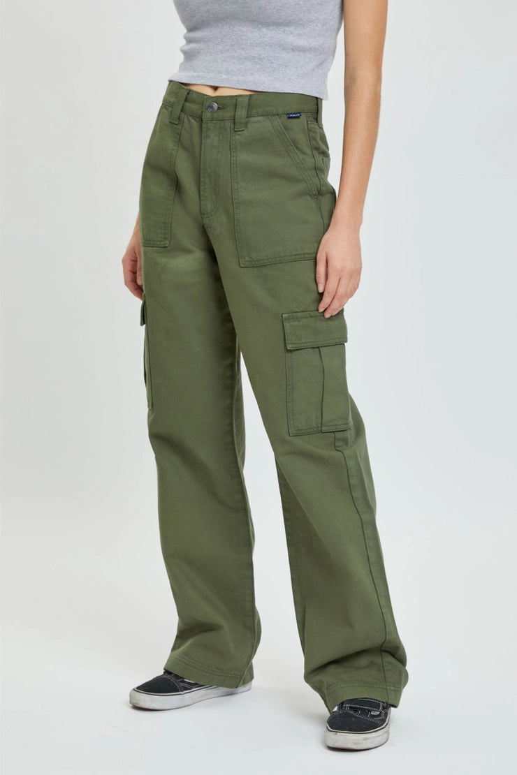 High Rise Carpenter with Cargo Pockets - Pine