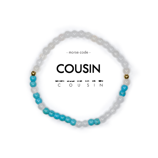 Morse Code Bracelet l COUSIN: Clear & Lilac