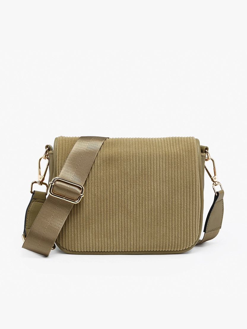 Serena Two-Tone Crossbody w/ Nylon Strap - Olive