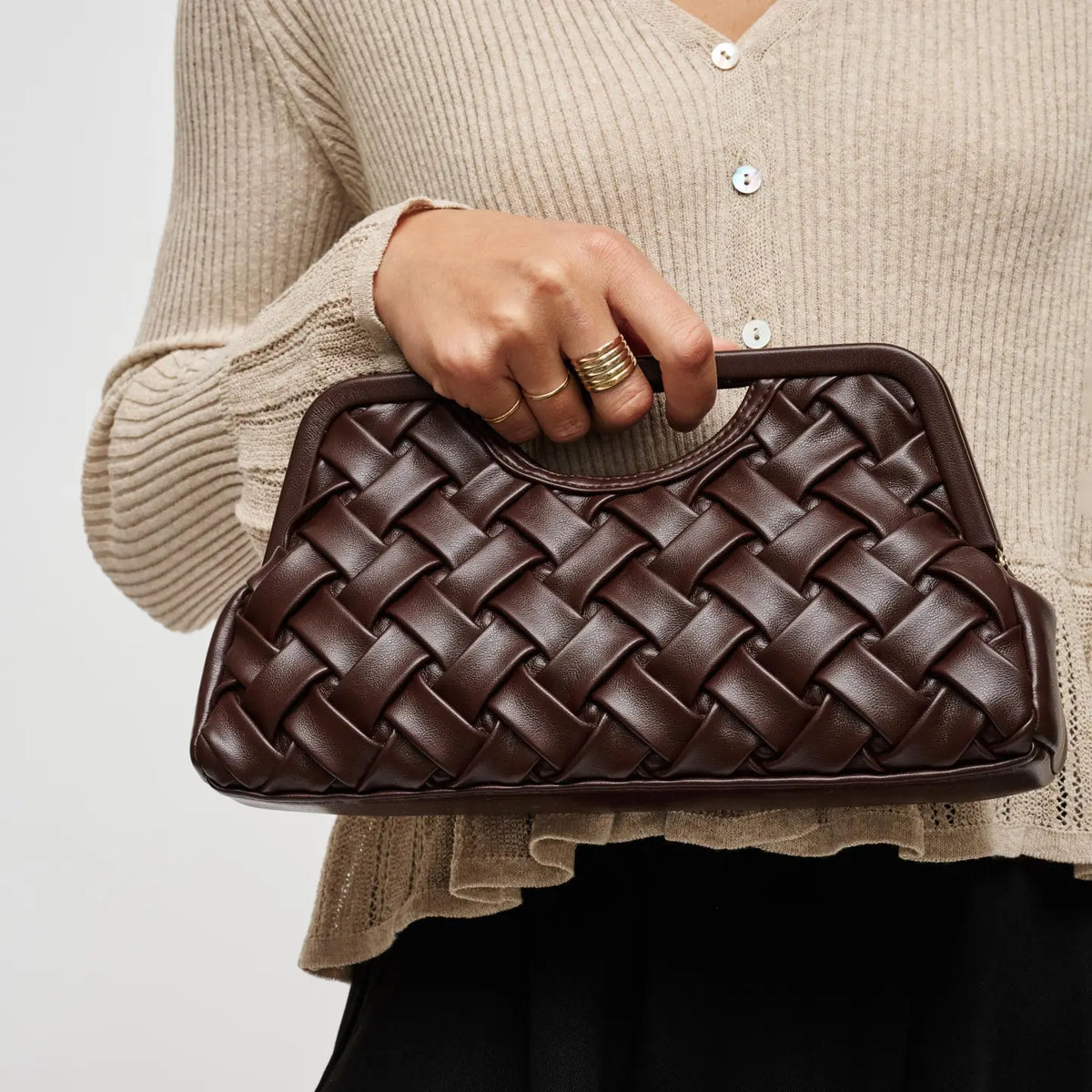 Alouette Clutch - Chocolate