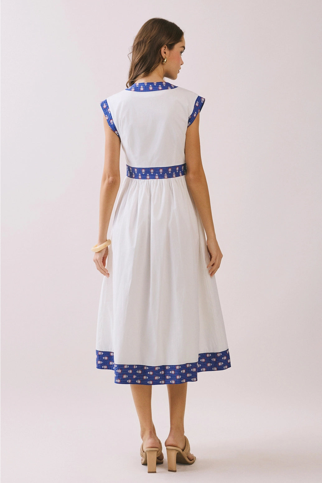 Brinley Contrast Trim Midi Dress