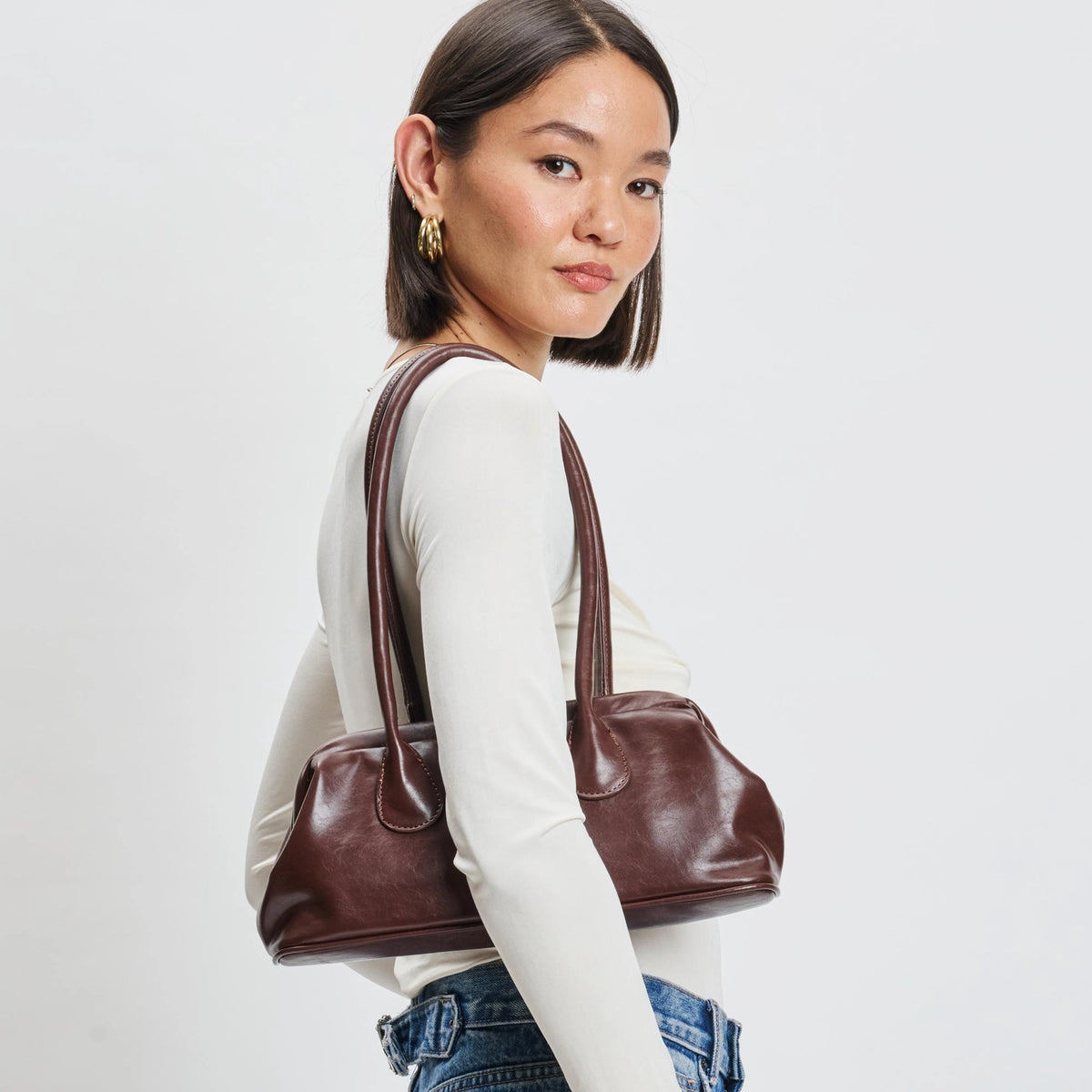 Nina Shoulder Bag - Chocolate