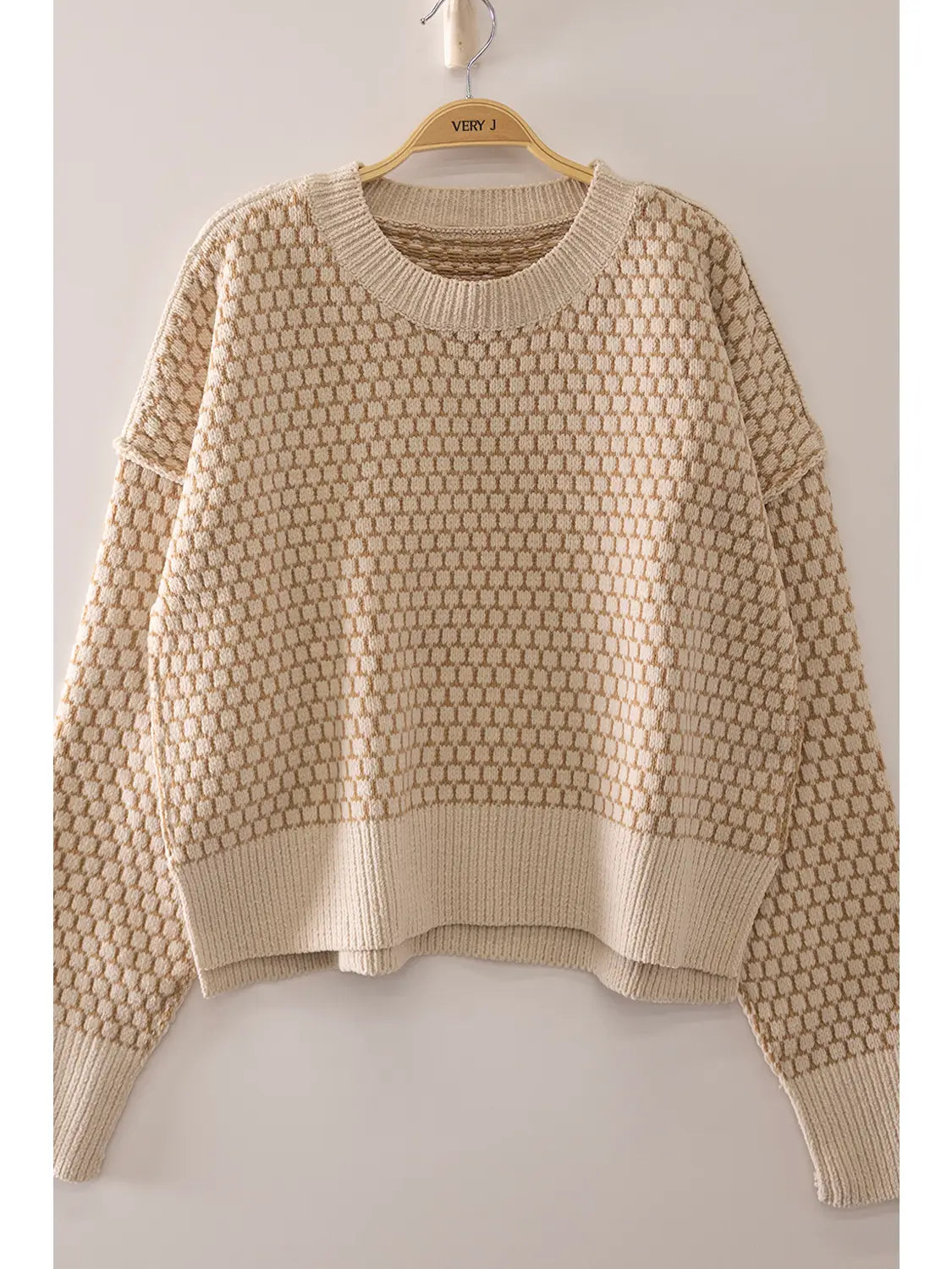 Geometric Pattern Sweater - Ivory
