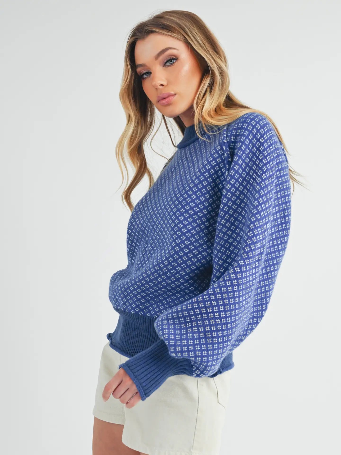 Jemma Cotton Sweater - Blue