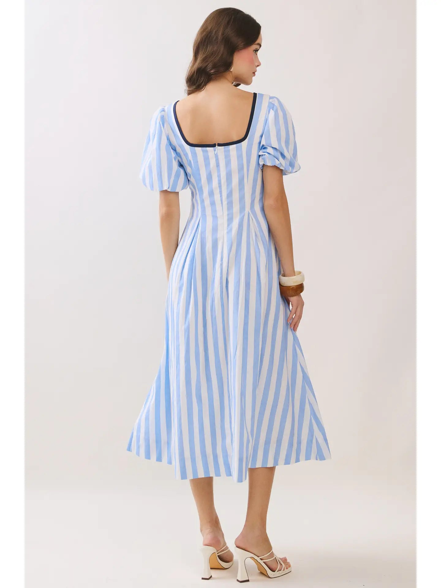 Carolina Striped Midi Dress