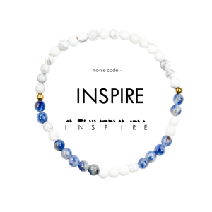 Morse Code Bracelet | INSPIRE: Lapis & Marble
