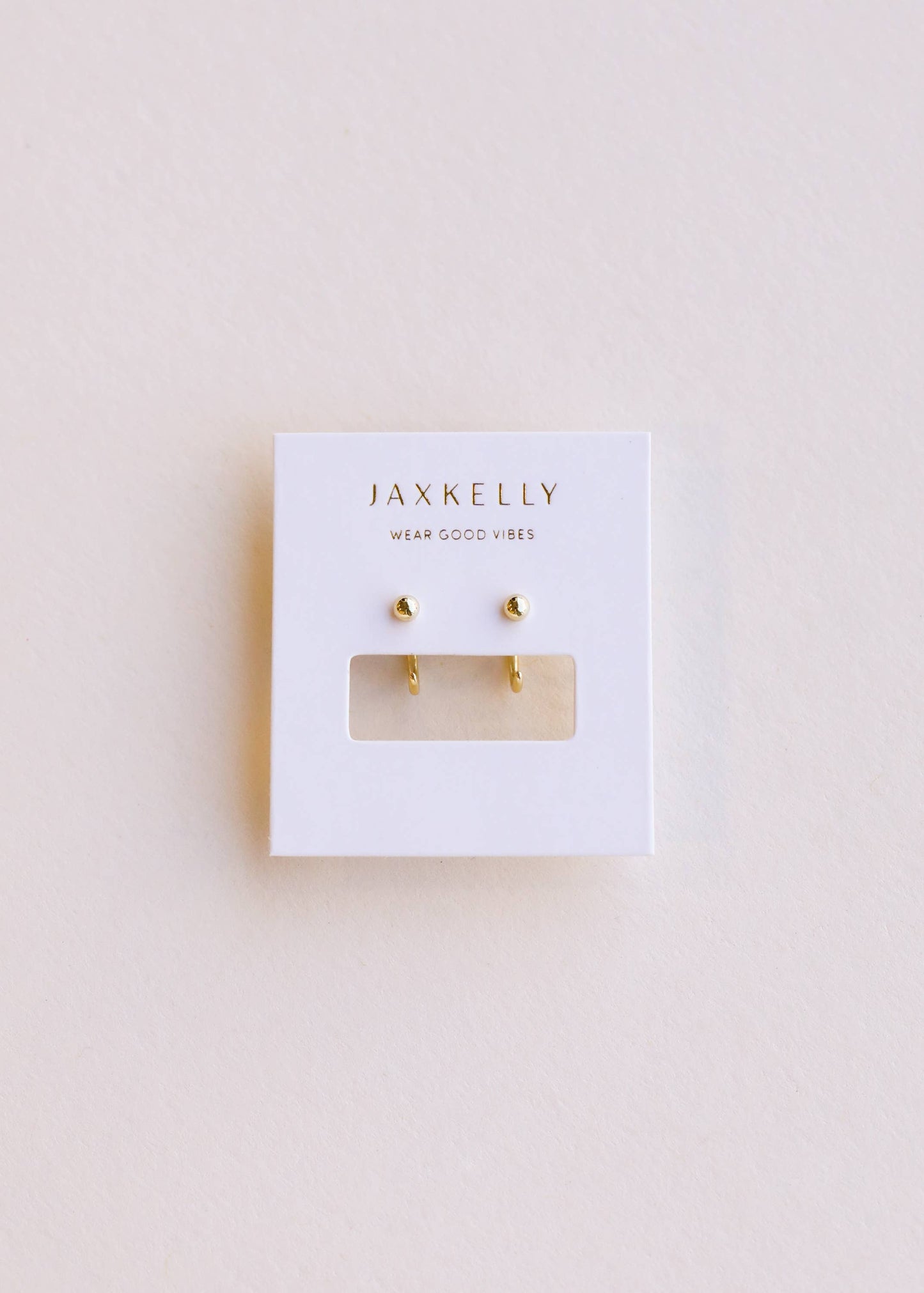 JaxKelly - Huggies - Gold Sphere - Earring
